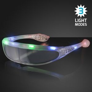 Imprinted Spaceman Light Up Futuristic Sunglasses - Domestic Imprint