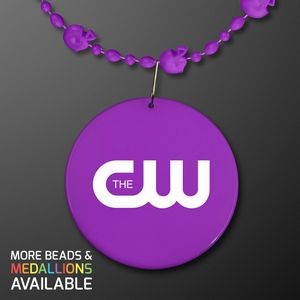 Purple Football Party Bead Necklaces - Domestic Print