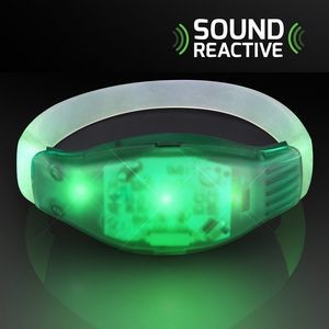 Sound Activated Light Up Green LED Flashing Bracelet