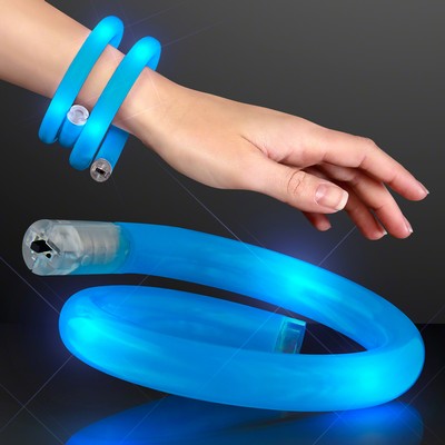 Blue Flash LED Wrap-Around Tube Bracelet - BLANK