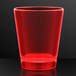 1.5 oz. UV Reactive Red Glow Shot Glasses - BLANK