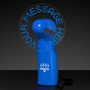 Pre-Programmed Blue Mini Fan with Blue LED - Domestic Print