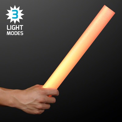 16" Orange LED Foam Cheer Stick - BLANK
