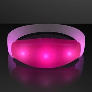 Pink LED Steady Illumination Stretch Bracelet - BLANK