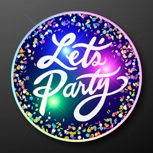 Let's Party Blinky Light Up Pins - BLANK