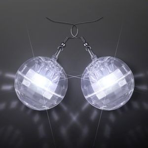 Light Projecting Disco Ball Earrings, 1 Pair - BLANK