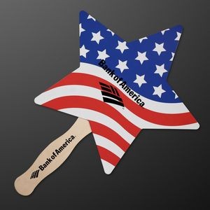 American Flag Star Hand Fan (Non-Light Up) - Domestic Print