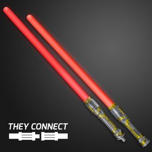Double Sided Swords Sabers w/ Red LEDs & Sound - BLANK