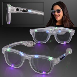 LED Flashing Cool Shade Multicolor Sunglasses - Domestic Imprint