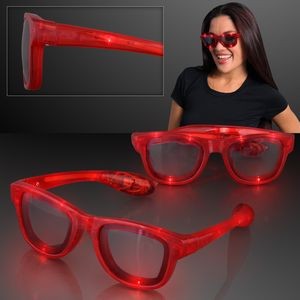 LED Flashing Cool Shade Red Sunglasses - BLANK