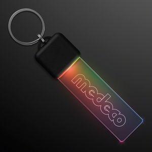 Laser Engraved - Multicolor LED Keychain Light - Domestic Print