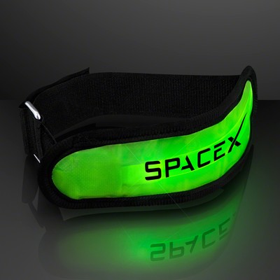 Light Up Neon Green LED Arm Band for Night Runs
