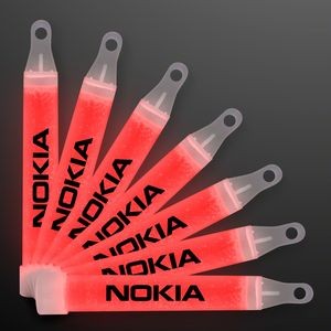 4" Red Mid-Sized Glow Sticks with Lanyard