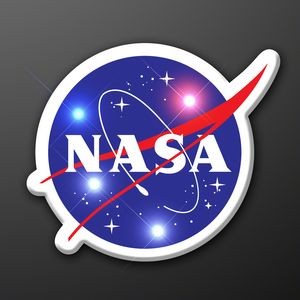 LED NASA Pin with Blinking Space Lights - BLANK