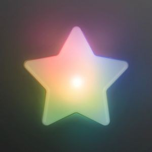 Multicolor LED Glow Star Clip-On Light Badge - BLANK
