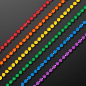 7mm 33" Round Rainbow Assortment Beads (Non-Light Up) - BLANK