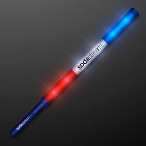 Red White & Blue LED Light Batons - Domestic Imprint