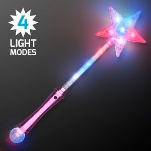 Pink LED Super Star Wands - BLANK