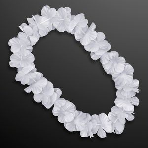 White Flower Lei Necklace (Non-Light Up) - BLANK