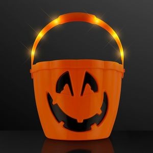 Pumpkin Light Handle Halloween Bucket - BLANK