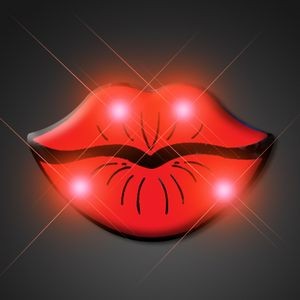 Kissy Lips Flashing Pin - BLANK