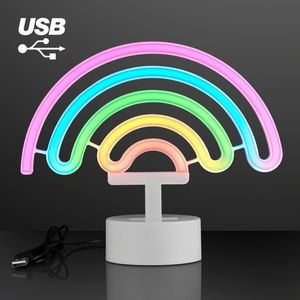 Neon LED Rainbow USB Tabletop Light - BLANK