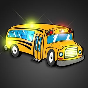 Flashing School Bus Pin - BLANK