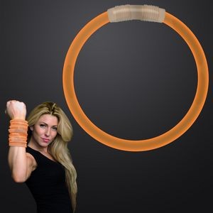 8 inch Orange Glow Bracelet - BLANK