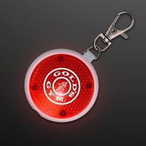 Red Safety Blinkers, Keychain Flashlight - Domestic Print