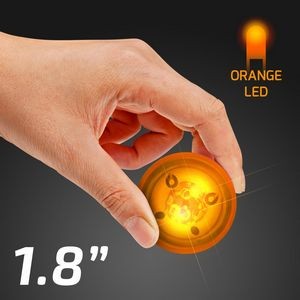 LED Orange Rubber Bounce Ball - BLANK