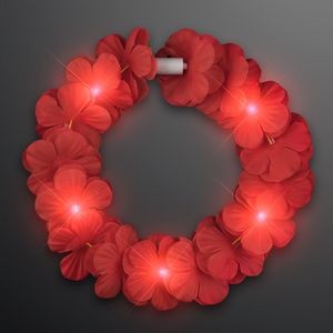 Red LED Value Flower Crowns, Lei Headband - BLANK