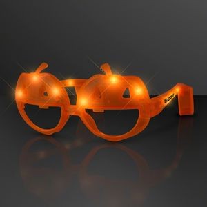 Imprinted Light Up Pumpkin Sunglasses - Domestic Imprint