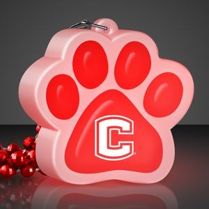 Light Up Red Paw Print Necklace - Domestic Imprint