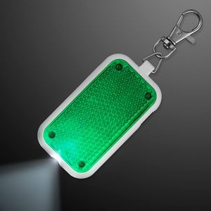 Clip-On Light Green Safety Blinkers, Keychain Flashlight - BLANK