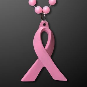 Breast Cancer Awareness Pink Ribbon Beads - BLANK