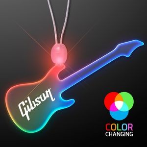 LED Acrylic Multicolor Guitar Necklace - Domestic Print