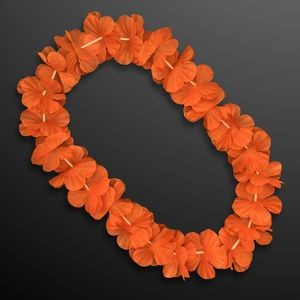 Orange Flower Lei Necklace (Non-Light Up) - BLANK