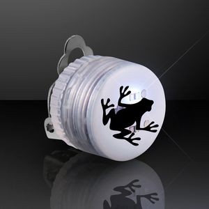 White/White Blinking LED Clip on Pins - Domestic Imprint