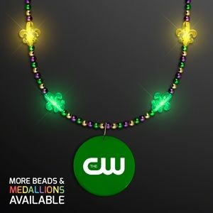 Light Up Fleur de Lis Jewelry with Green Medallion - Domestic Print