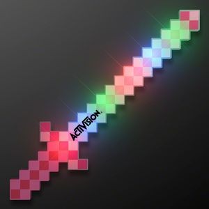 Flashing Pink Pixel Sword Light Up Toys - Domestic Print