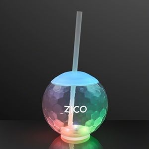 LED Disco Ball Tumbler Cup, Deluxe Light Base - Domestic Print