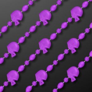 Purple Football Party Bead Necklaces - BLANK
