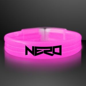 Custom Pink Thick Glow Bracelet Bangles - Domestic Imprint