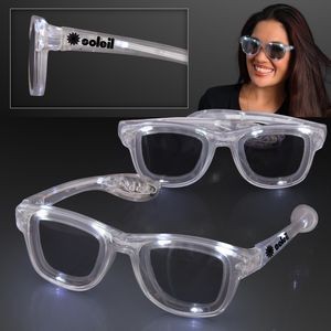 White LED Cool Shades Party Glasses - Domestic Imprint