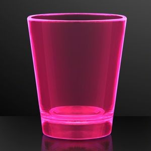 1.5 oz. UV Reactive Pink Glow Shot Glasses - BLANK