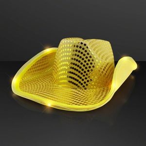 Shiny Gold Cowboy Hat with Light Brim - BLANK