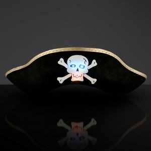 LED Pirate Hat with Flashing Skull - BLANK