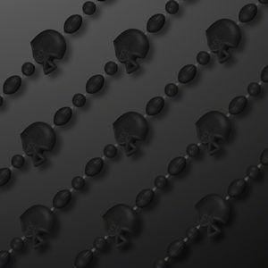 Black Football Party Bead Necklaces - BLANK