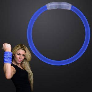 8 inch BLUE Glow Bracelets - BLANK