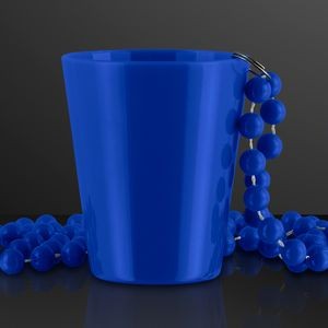 Blue Shot Glass Bead Necklace (NON-Light Up)